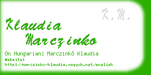 klaudia marczinko business card