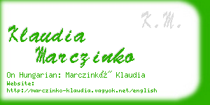 klaudia marczinko business card